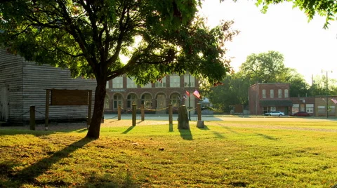 Flags in sun Historic Site Stock Footage 54637808