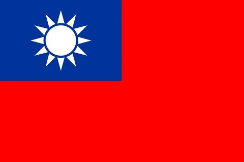 Flags of Taiwan Stock Illustration