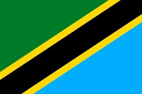 Flags of Tanzania Stock Illustration