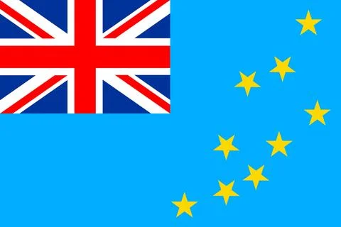 Flags of Tuvalu Stock Illustration