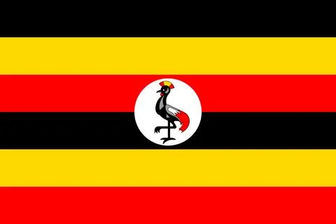 Flags of Uganda Stock Illustration
