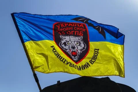 Flags of the Ukrainian Armed Forces Stock Photos