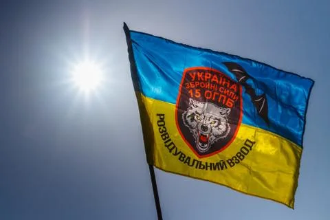 Flags of the Ukrainian Armed Forces Stock Photos