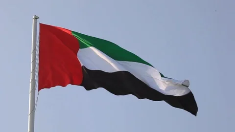 Flags of the United Arab Emirates Stock Footage 70459322