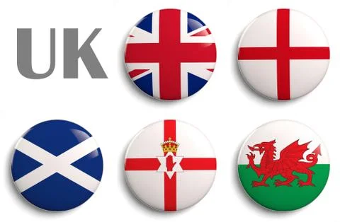 Flags of united kingdom Stock Illustration