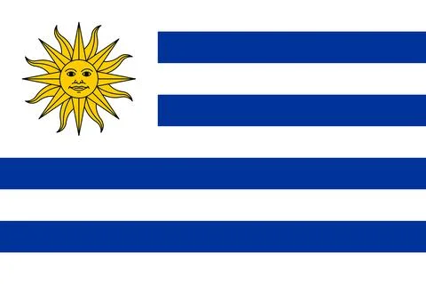 Flags of Uruguay Stock Illustration