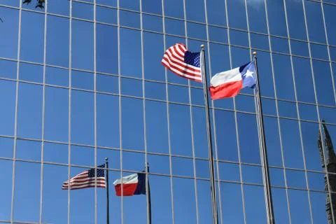 FLAGS - USA &amp; Texas Stock Photos