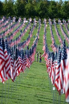 Flags of Valor outside Saint Louis Art Museum Stock Photos