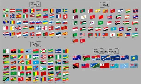 Flags vector of the world Stock Illustration
