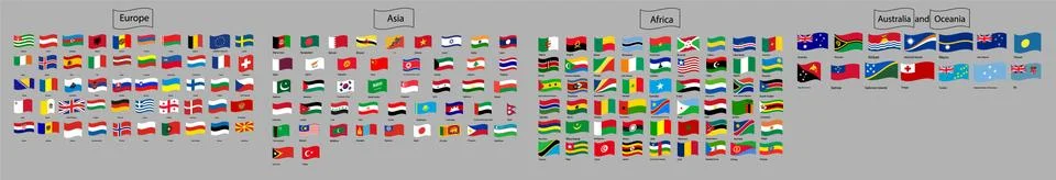 Flags vector of the world Stock Illustration