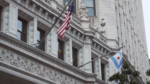 Flags Waving Stock Footage 123379025