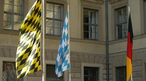 Flags, waving in the wind 스톡 동영상 1354221