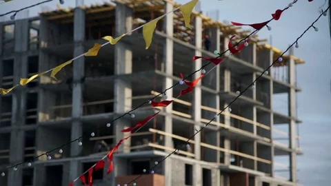 Flags waving in the wind Stock Footage 82127110