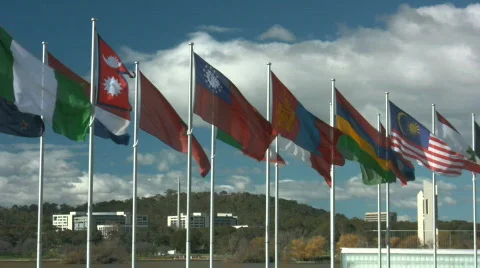 Flags on the wind 2 Video stock 485161