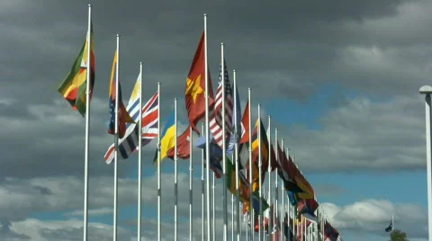 Flags on the wind Video stock 483867