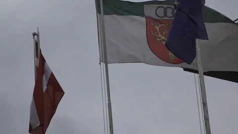 Flags in wind Stock Footage 108396233