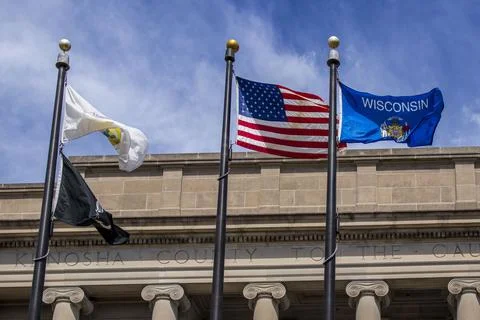 Flags in the wind Stock Photos