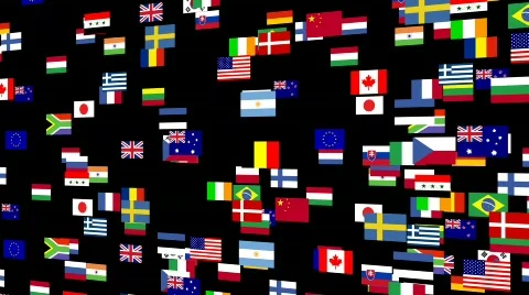 Flags of the world animated 4 Stock Footage 308857