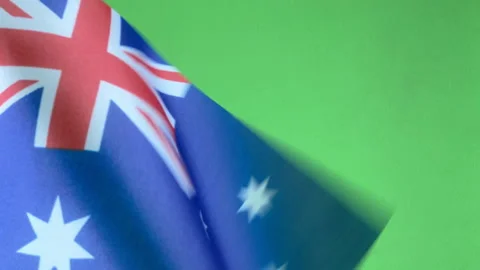 Flags of the world, flag of Australia on green screen Stock Footage 327348122