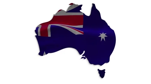 Flags of the world - flag of Australia. Waved highly detailed flag animation Stock Footage 150773070