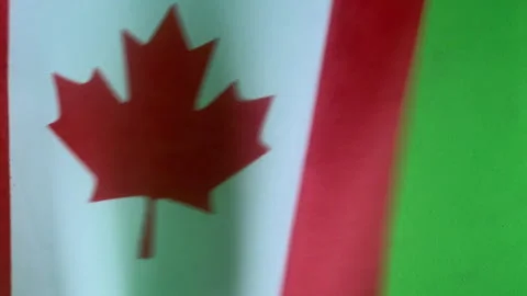 Flags of the world, flag of Canada on green screen Stock Footage 327346206