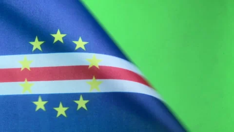Flags of the world, flag of Cape Verde on green screen Stock Footage 327344435