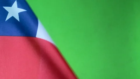 Flags of the world, flag of Chile on green screen Vídeo Stock 327344374