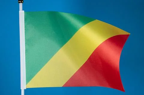 Flags of the world, flag of Congo on blue screen Stock Photos