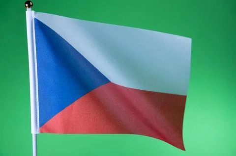 Flags of the world, flag of Czech Republic on green screen Stock Photos
