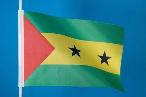 Flags of the world, flag of Democratic Republic Sao Tome and Principe Stock Photos