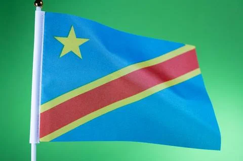 Flags of the world, flag of Democratic Republic of Congo on green screen Stock Photos