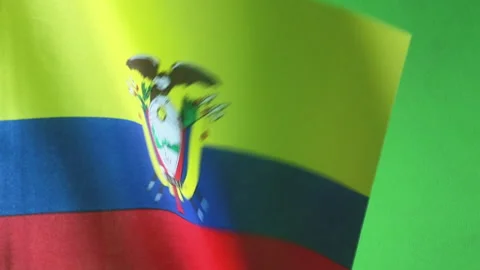 Flags of the world, flag of Ecuador on green screen Vídeo Stock 327349925