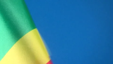 Flags of the world, flag of Gabon on blue screen Stock Footage 327339930