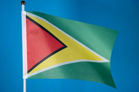 Flags of the world, flag of Guyana on blue screen Stock Photos