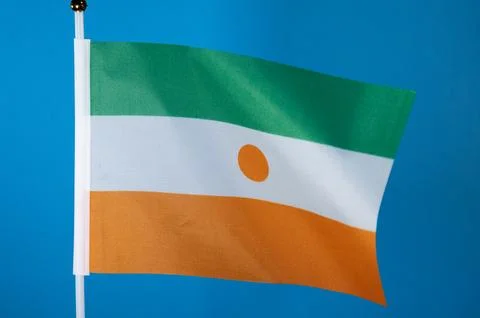 Flags of the world, flag of Niger on blue screen Stock Photos