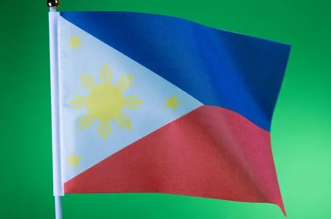 Flags of the world, flag of Philippines  on green screen Stock Photos