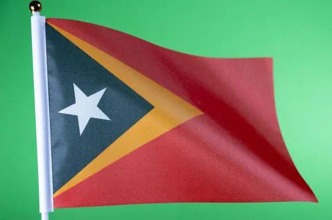 Flags of the world, flag of Timor Leste on green screen Stock Photos