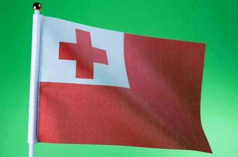 Flags of the world, flag of Tonga on green screen Stock Photos