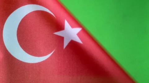 Flags of the world, flag of  Turkey on green screen Vídeo Stock 327345406