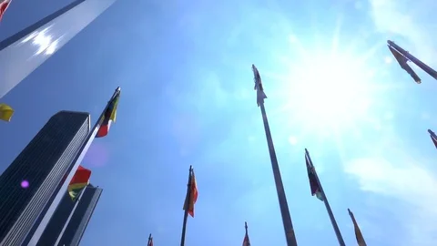 Flags of the world Stock Footage