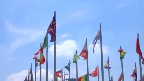 Flags of the world Stock Footage 78145533