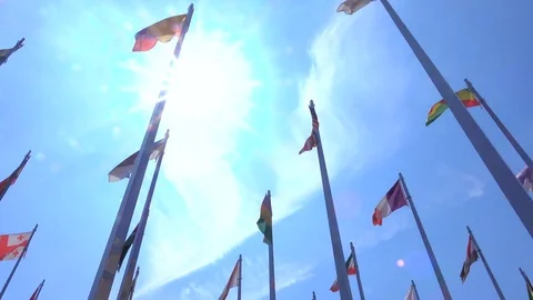 Flags of the world Stock Footage 78146185