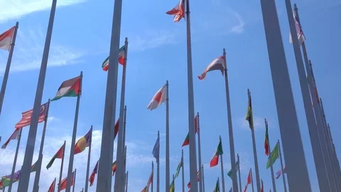 Flags of the world Stock Footage 78147092