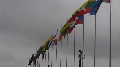 Flags of the world Video stock 82117613