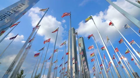 Flags of the world Stock Footage 99847734