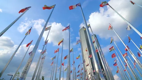 Flags of the world Stock Footage 99847900