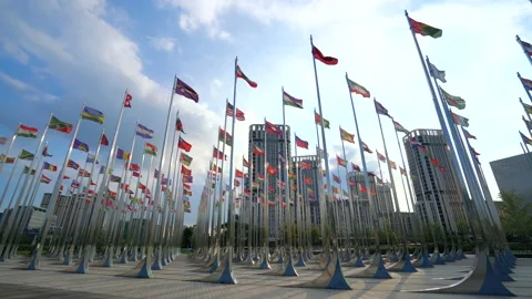 Flags of the world Stock Footage 99848268