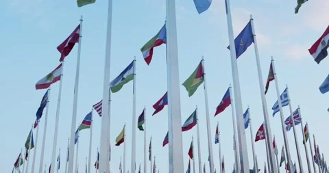 Flags Of The World Stock Footage 138266100