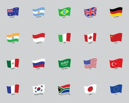 Flags of the world Stock Illustration