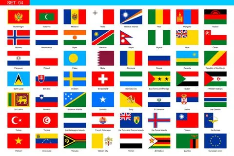 Flags of the world Stock Illustration